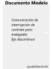 Comunicación de interrupción de contrato para trabajador fijo discontinuo